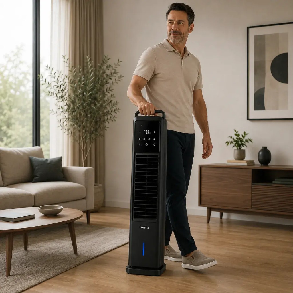 Portable Fresha — move it from room to room in seconds