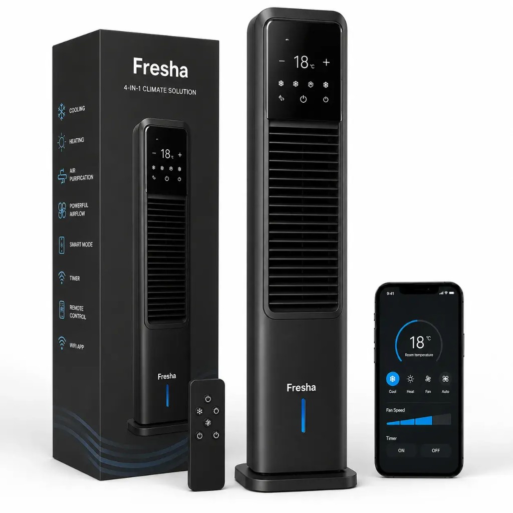 Fresha 4-in-1 air cooler package contents